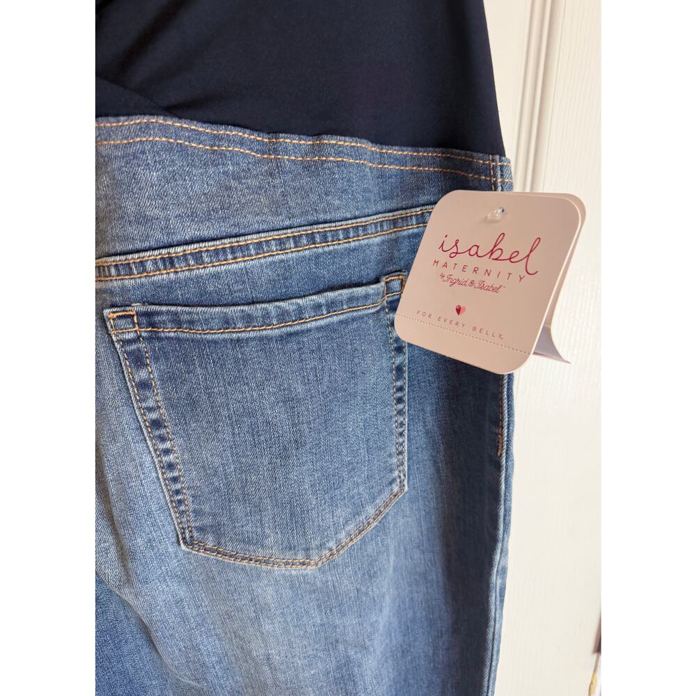 Isabel Maternity Ingrid & Isabel Bootcut Jeans 16 Crossover Panel Stretch New - Picture 6 of 12